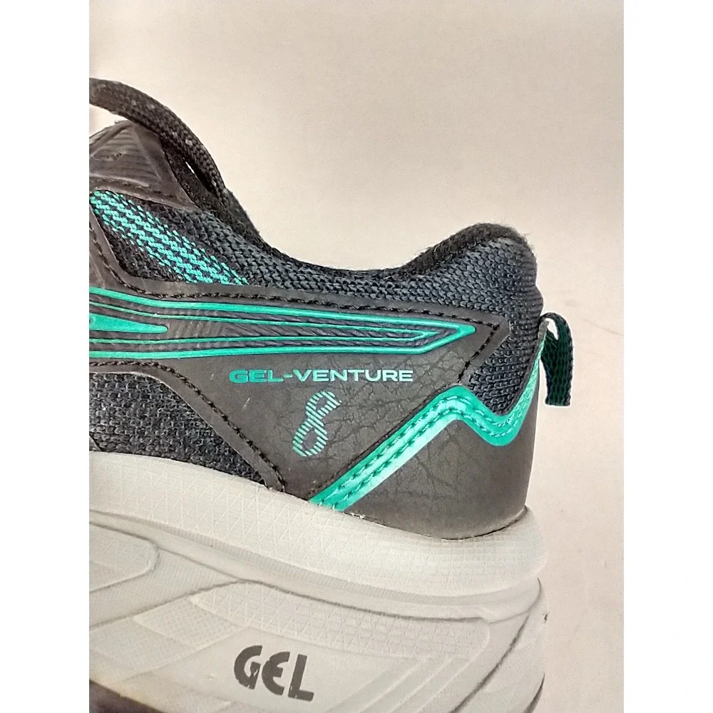 Asics Gel-Venture 8 Womens Trail Running Shoes Black Teal 1012B230 Size 9